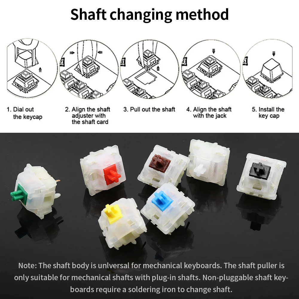 Кнопочный переключатель GATERON SMD для механической клавиатуры RGB 5-контактный