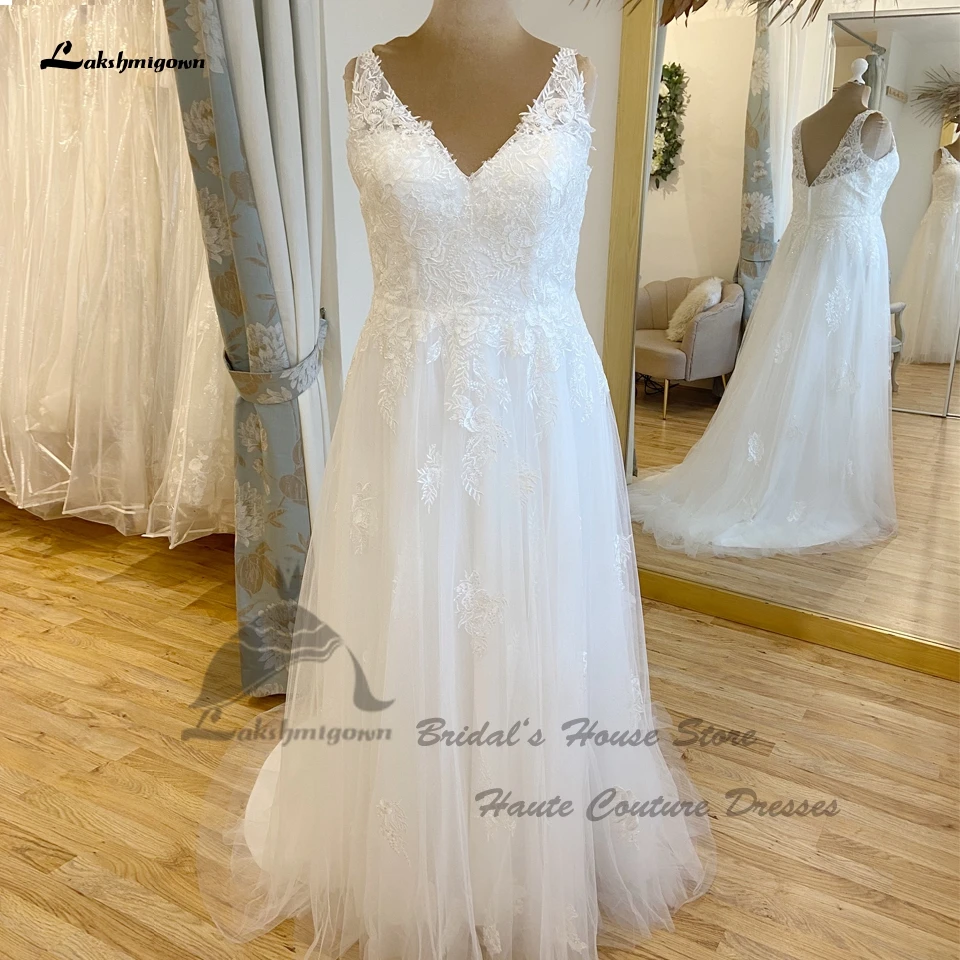 

Lakshmigown женское свадебное платье, пляжные свадебные платья, летние платья 2022, кружевное платье в стиле бохо с аппликацией и открытой спиной