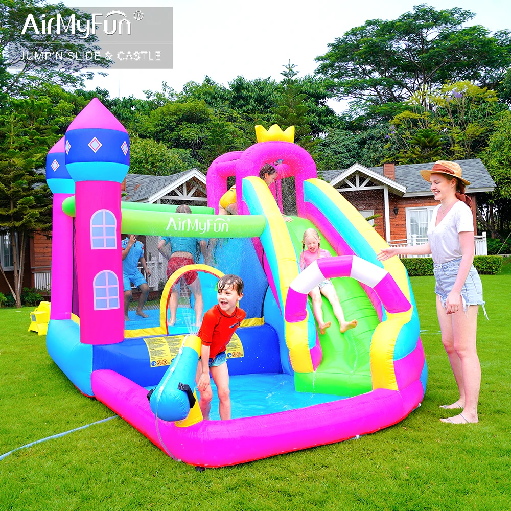 

Combo Water Slide Castle Outdoor Pink Inflatable Bouncer Jumping Bounce House Children's Trampoline Amusement Water Park