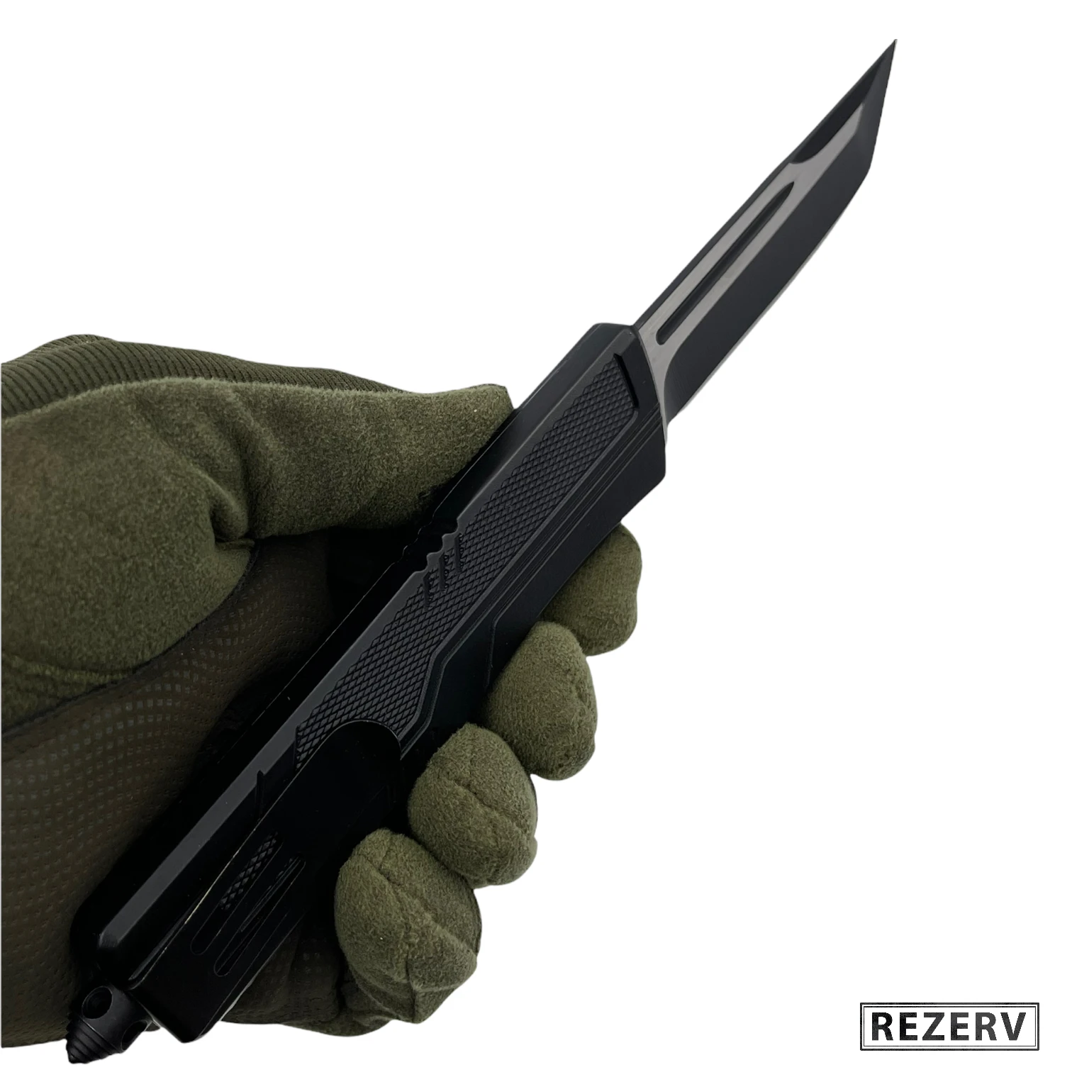 Нож фронтальный кнопочный &quotМамба 2&quot автоматический складной сталь 420