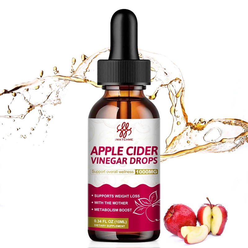 

iMATCHME Organic Apple Cider Vinegar Drops Detox Promote Metabolism Improve Immunity Relief Anxiety Slimming Product Weight Loss