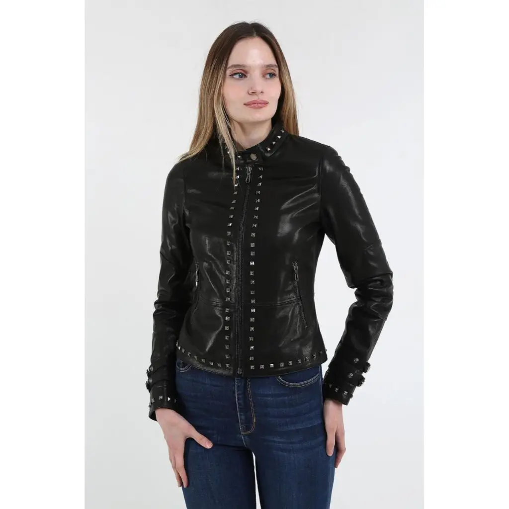 Women Leather Jacket Genuine Real Leather Jacket leather Coat lambskin coat Female Jacket Genuine Leather Women's Black Coat