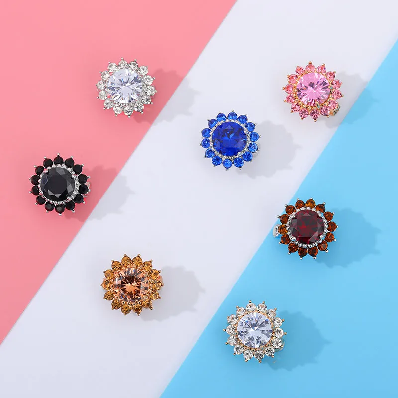 Цветная хрустальная брошь в виде снежинки изысканная Брошь со стразами