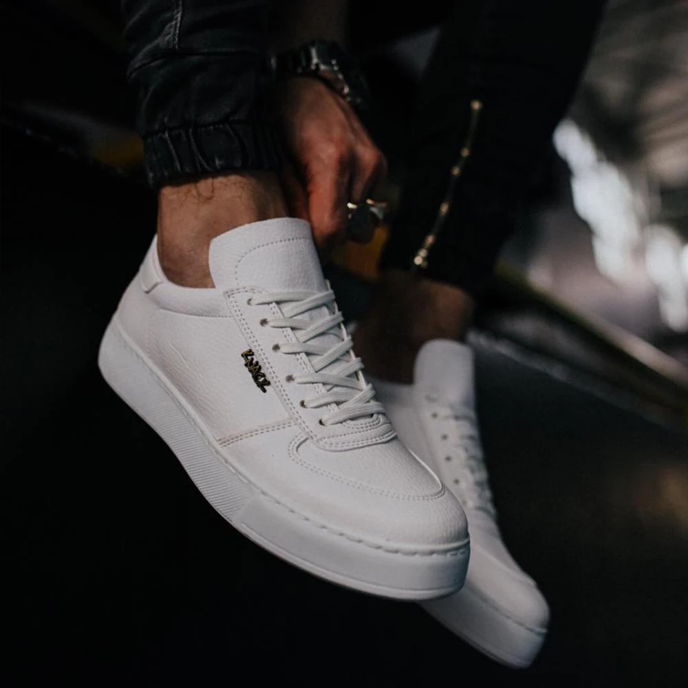 

Knack Men's Casual Shoes White (White Sole) Colored Lace-Up Quality Comfort Stitched Artificial Leather High Sole Flashy Sporty Shoes High Top Sneakers Sports Shoes For Male Designer Sneakers White Shoes Men Luxury 666