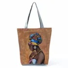 Сумка женская для покупок, с принтом в стиле афро