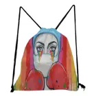 Креативный рюкзак с принтом медсестры, радужная симпатичная сумка на шнурке, эко модная сумка для хранения, сумка для обуви большой емкости для школы