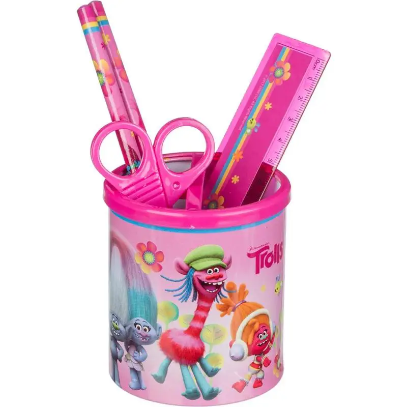 Set Table trolls 2 H/G quarantine. ruler scissors glass | Ballpoint Pens