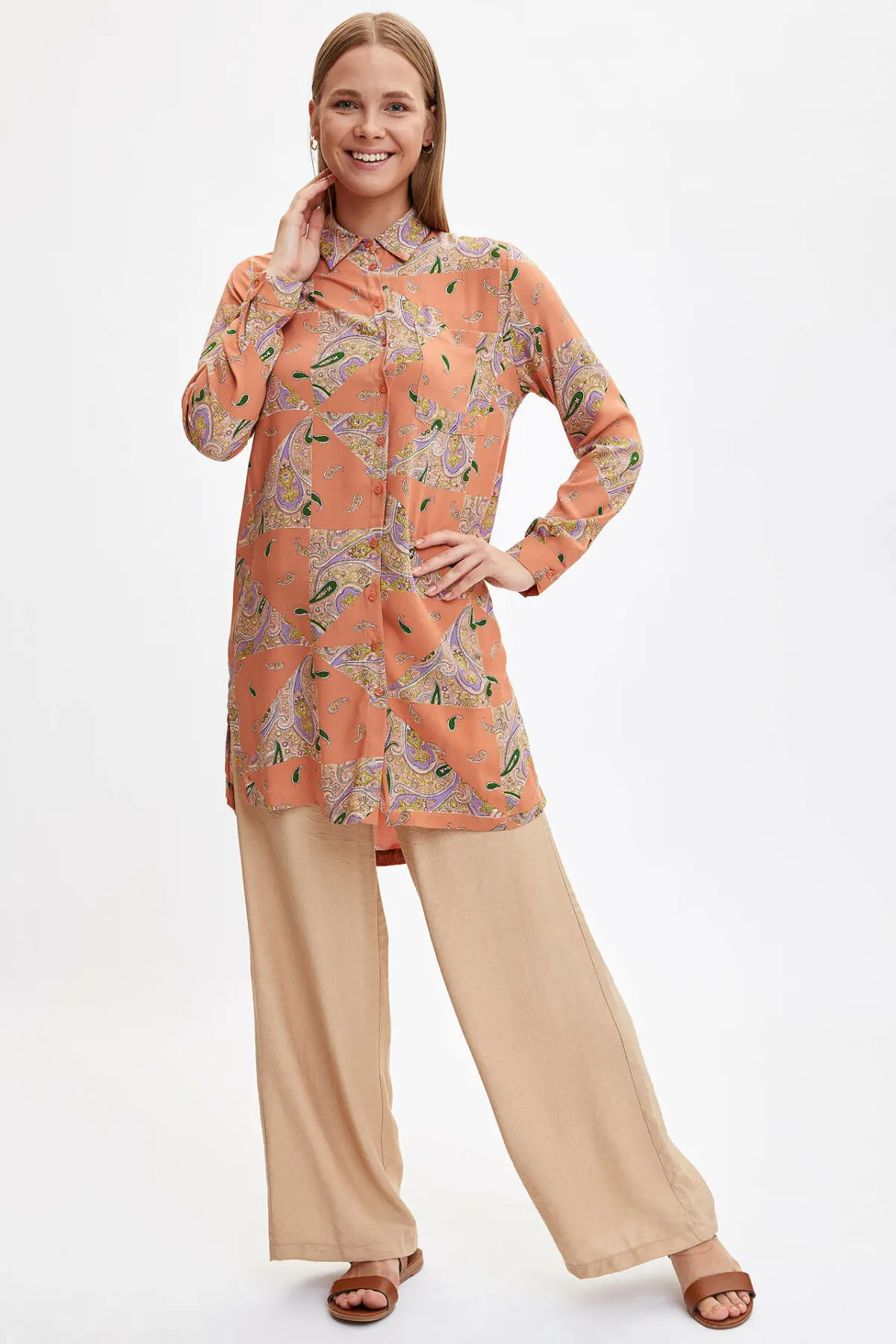 DeFacto осенние женские Модные свободные брюки повседневные удобные однотонные