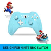 lioeo controller game gamepad bluetooth compatible 6 axis usb data cable remote nfcamibo blue for nintendo switch litepc
