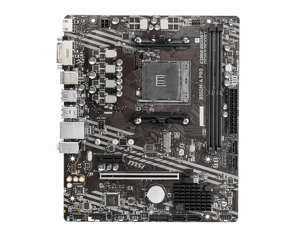 

MSI B550M-A PRO AM4 Motherboard DDR4 AMD B550 Motherboard 128GB PCI-E 4.0 M.2 SATA III USB3.2 ATX For RYZEN 5 5300G 5600X cpus