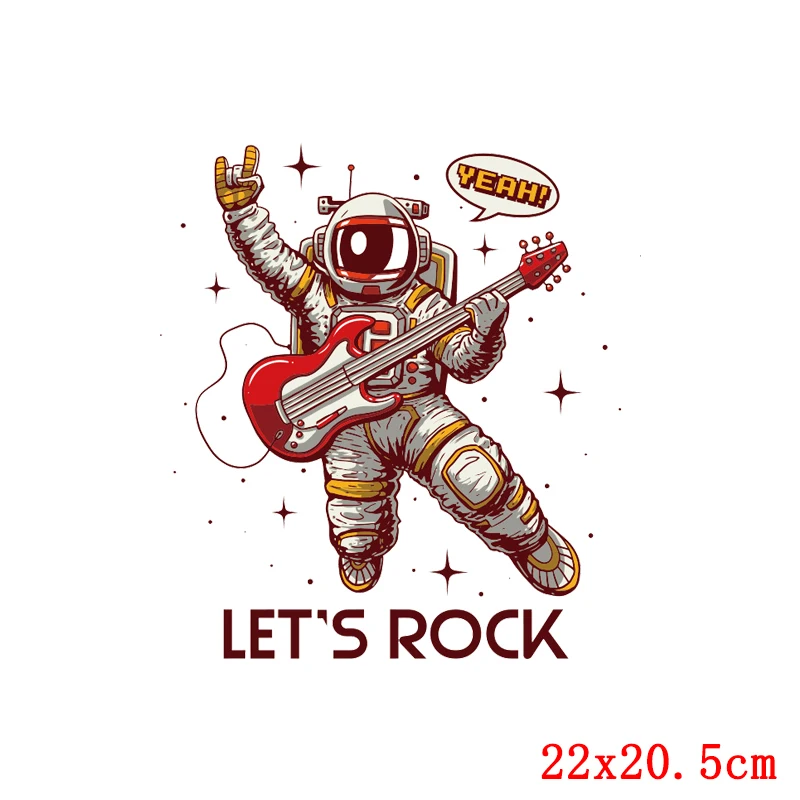 Термо-наклейка для путешествий планет астронавт инопланетянин теплопередача