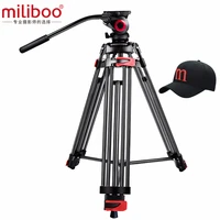miliboo mtt602a professional portable aluminum fluid head camera tripod for camcorderdslr stand video tripod 76 max height