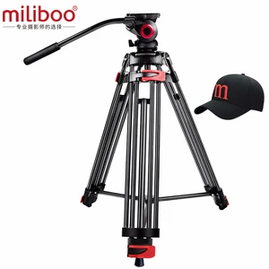 miliboo mtt602a professional portable aluminum fluid head camera tripod for camcorderdslr stand video tripod 76 max height free global shipping