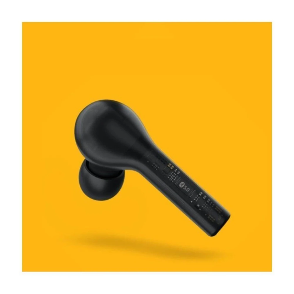 

Qcyy Bluetooth V5.0 Black Headset QCT T5 Stereo HD Talking Touch Control Earphones with 380mAh Battery