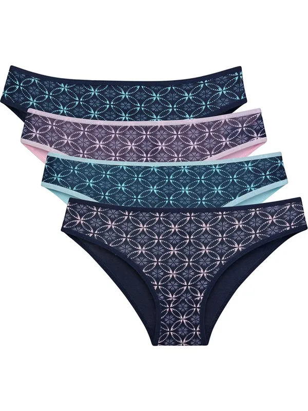 

Women Panties 4 Pcs Comfortable Flexible Cotton Lycra Underwear