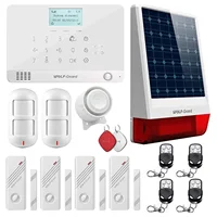 Wolf-Guard Wireless GSM&APP Control Alarm System Home Security Kit Support Auto Dial with Pet-Friendly PIR Detector Solar Siren