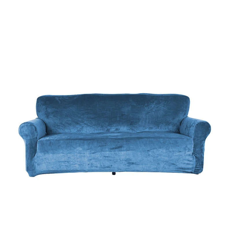 Короткие однотонные Цвет диванных чехлов для гостиной спандекс эластичные