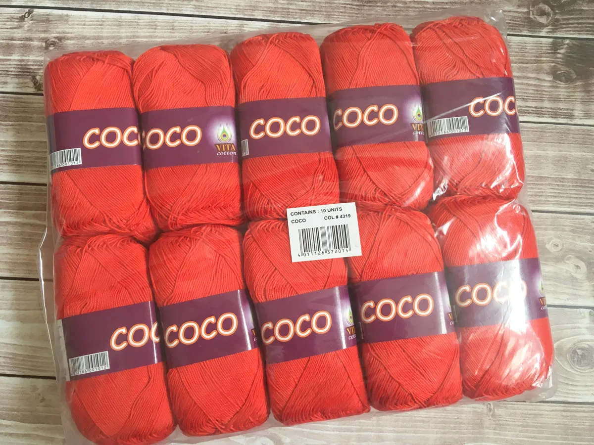 Пряжа Vita Cotton Coco тонкая хлопковая нить хлопок 100% 50 гр 240 м 1 моток|Пряжа| |