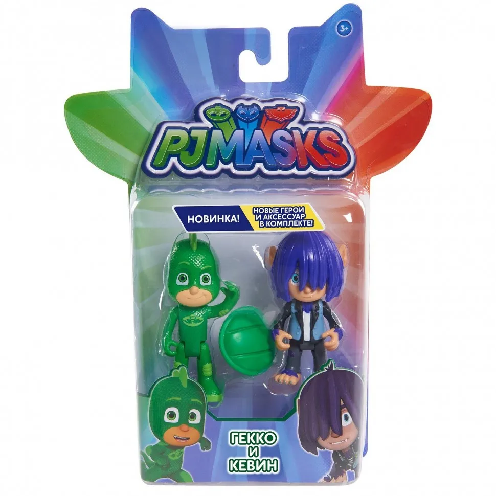 Набор игровой PJ masks 2 фигурки Гекко и Кевин 35560|Игровые трансформеры| |