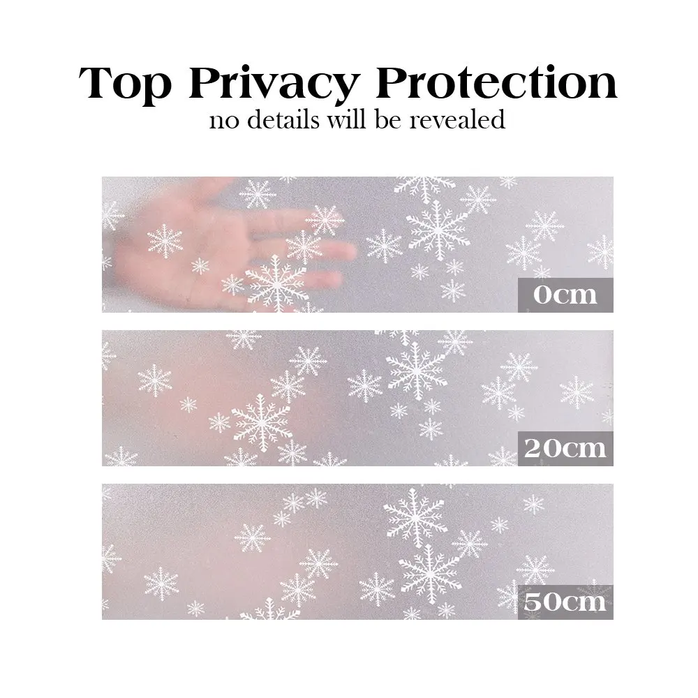 PVC Window Film Snowflake Merry Christmas Decorations Privacy Self-Adhesive Vinyl Frosted Glass Sticker | Дом и сад