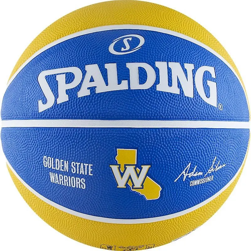 Мяч баск. Spalding Nba Team Rbr Bb Warrior р. 7 резина сине-желто-белый | Спорт и развлечения