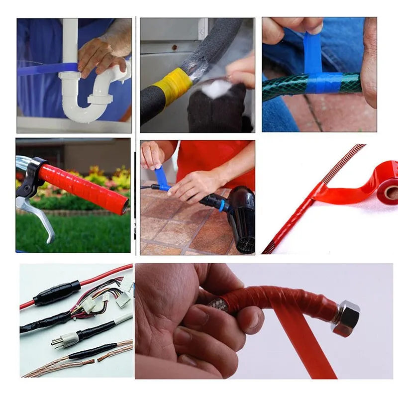 Сверхпрочная водонепроницаемая лента Fiberfix для предотвращения утечек Скотч