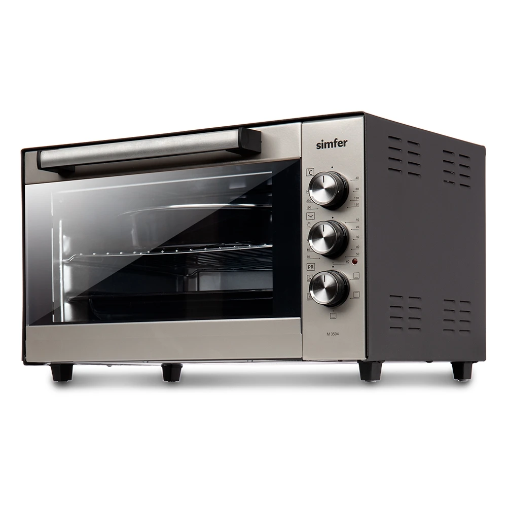 Мини-печь духовка Simfer M3504 Топ комплектация 5 режимов работы конвекция 2 противня