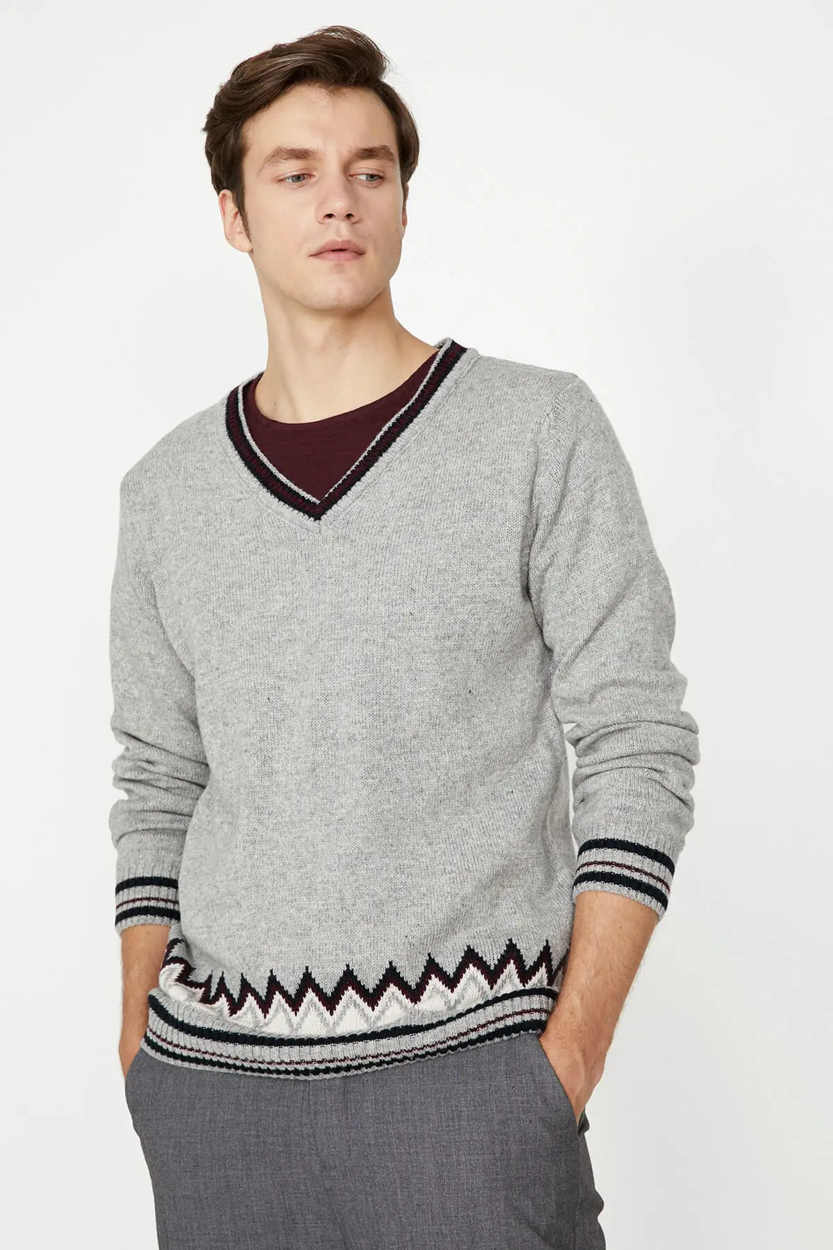 Koton мужской серый свитер 9 KAM91303LT| |