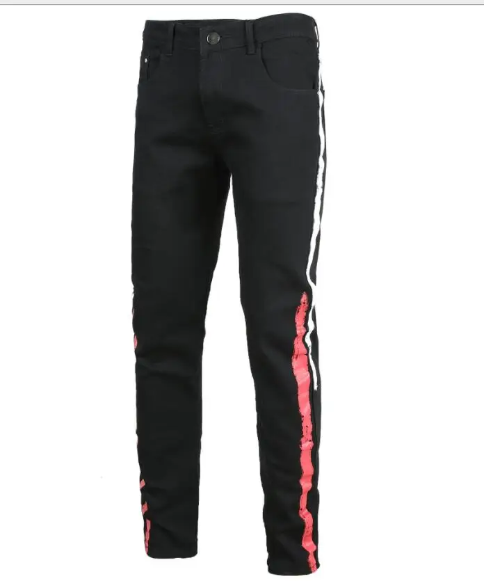 2021 New Men's Jean Homme Pantalon HIPHOP Jeans Pants Casual Classic Style Fashion Denim Trousers Male Black Blue Gray | Мужская