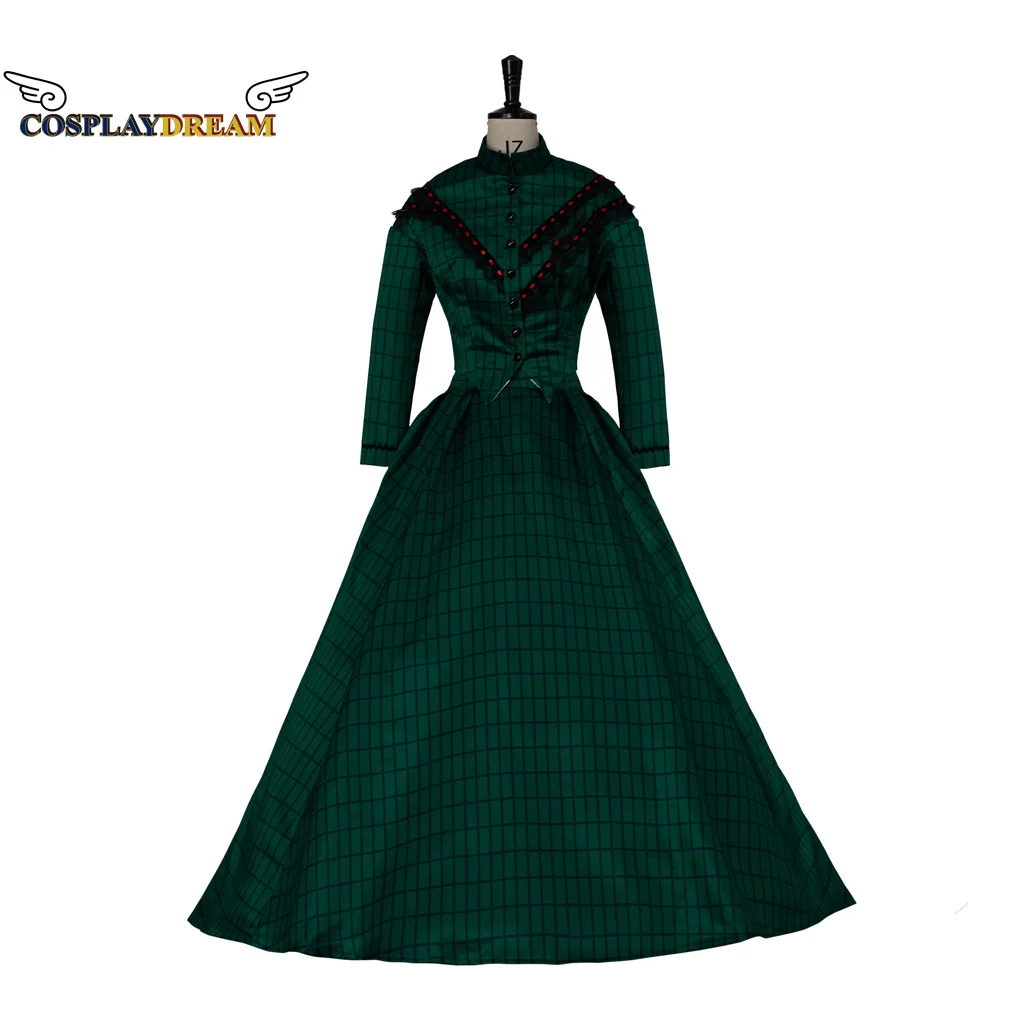 

Исторический Викторианский платье 1920-х годов платье времен Гражданской войны средневековое зеленое клетчатое платье бальное платье винтажные костюмы платье в шотландском стиле