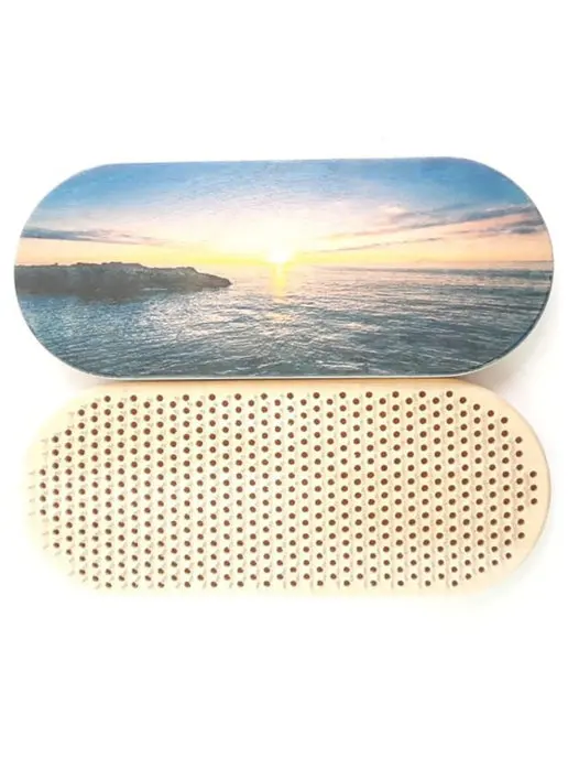 Йога доска Садху &quotВосход Закат&quotиз кедра Массажер для стоп гвоздестояние Sadhu