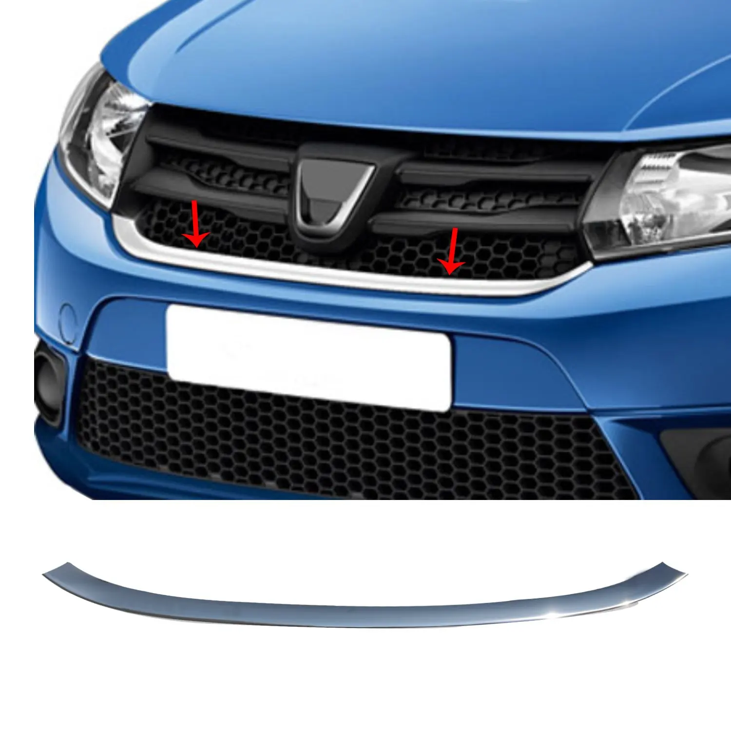 

Dacia Sandero Stepway Chrome Front Grille Stainless Steel (2012-2016)