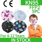 5 шт.; Детская одежда планета печати Kn95 mascarillas маска ffp2 Reutilizable ffp2 маска Mascarilla fpp2 Homologada Kn95 Mascarillas