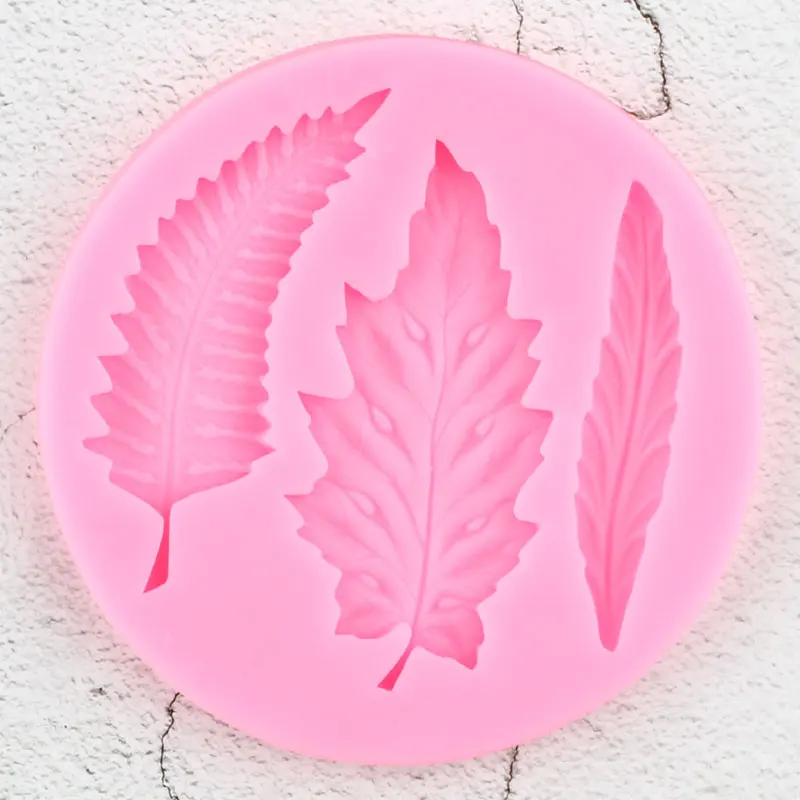 Силиконовая форма в виде листьев 3D Кристаллы ручной работы Носок с кекс фигурки