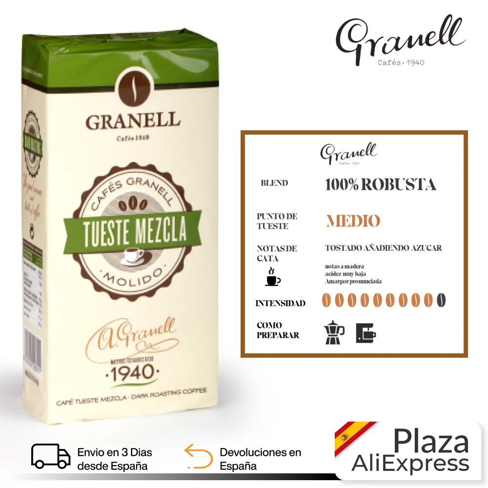 Granell ежедневные смеси кофе 100% Прочный Натуральный молотый с нотами к дереву