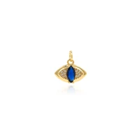 gold evil eye necklace ladies with crystal cubic zirconia turkey blue eyes cz necklace statement jewelry diy making jewelry