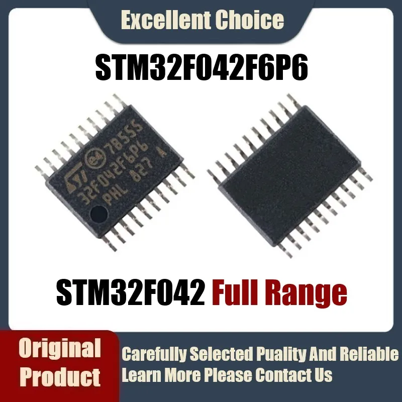 

5Pcs/Lot Original Genuine SMD STM32F042F6P6 32F042F6P6 STM32F042 F6P6 Package TSSOP-20 48MHz 32KB Microcontroller MCU