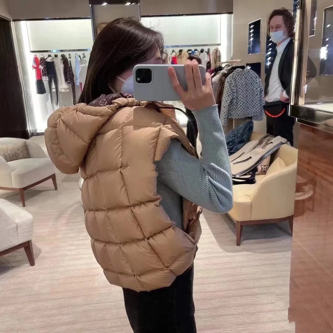 2021 Новый Модный молодежный однотонный космический хлопковый жилет|Женские