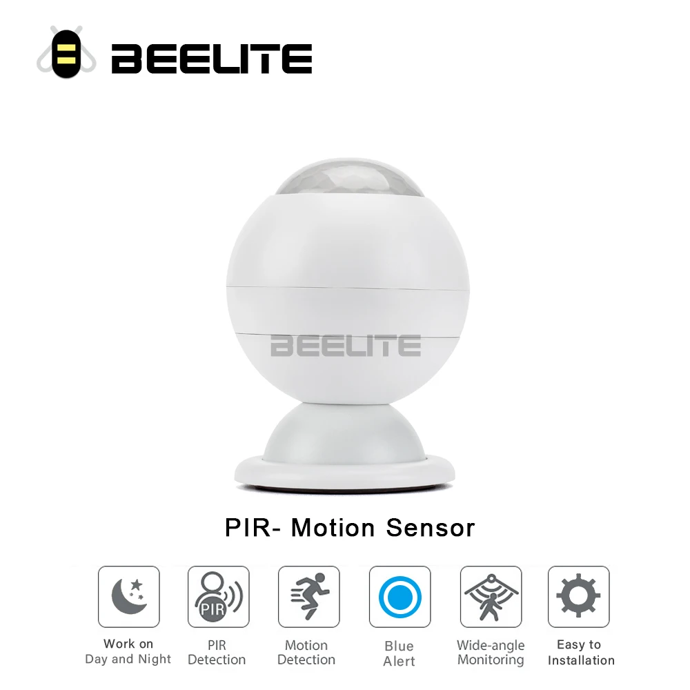 Beelite WiFi Human Movement Sensor Motion PIR Sensor Wireless Body Movement Detection Home Anti-Thief Security Tuya APP emergency alarm for elderly