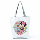Дональд Дак Сумочка с принтом Микки Маус Мышь Disney Для женщин сумка через плечо высокого Ёмкость Эко многоразовые хозяйственная сумка пляжная сумка