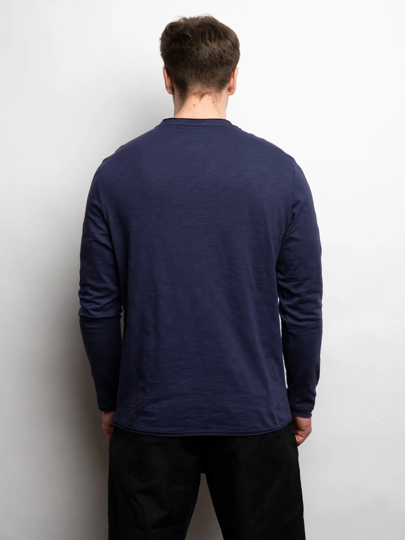 Лонгслив Великоросс R ворот дизайнерский цвет неви|Мужские футболки| |