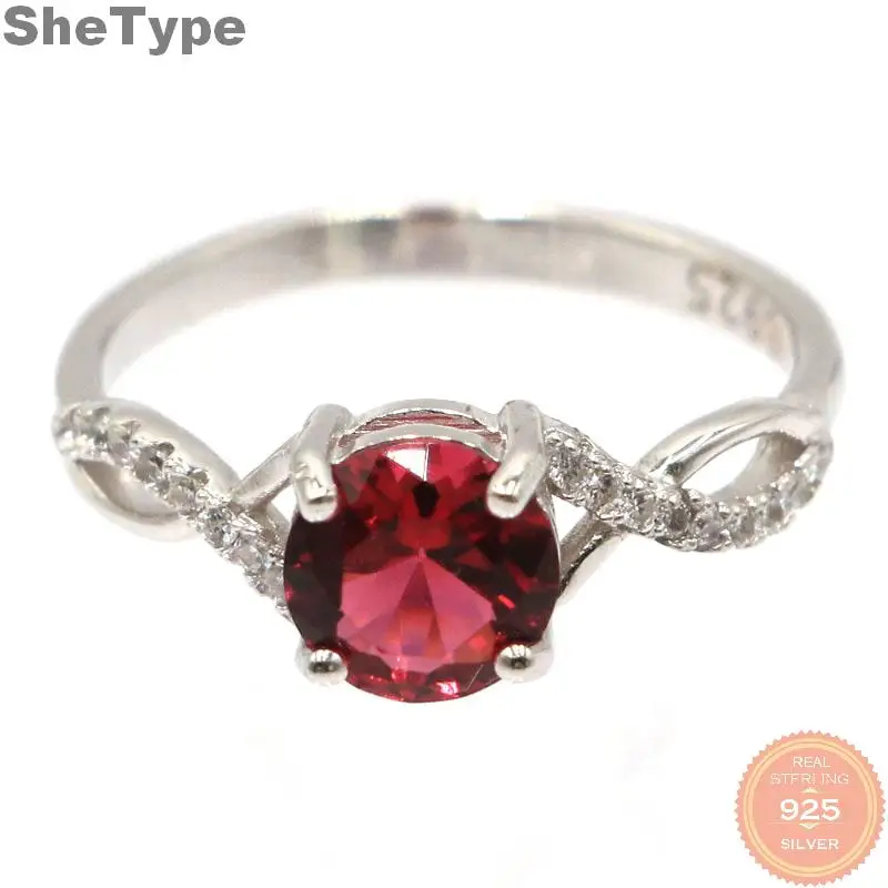 7x7 мм элегантный 2 1 г розовый Raspberry Rhodolite гранат CZ подарок для сестры 925 Твердые