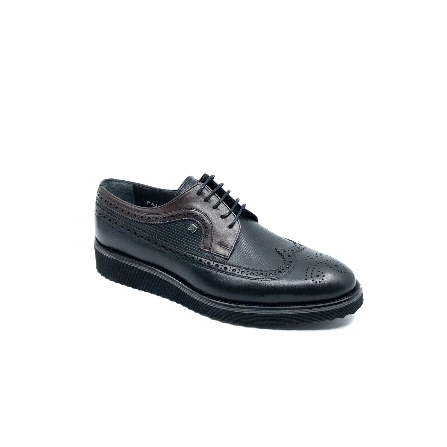 

Fosco Lace Up Men's Classic Shoes Genuine Leather Black and Brown Colour Eva Sole
