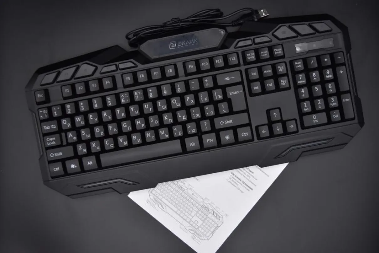 Клавиатура Oklick 700G Dynasty черный USB Multimedia for gamer LED клавиатура с подсветкой |