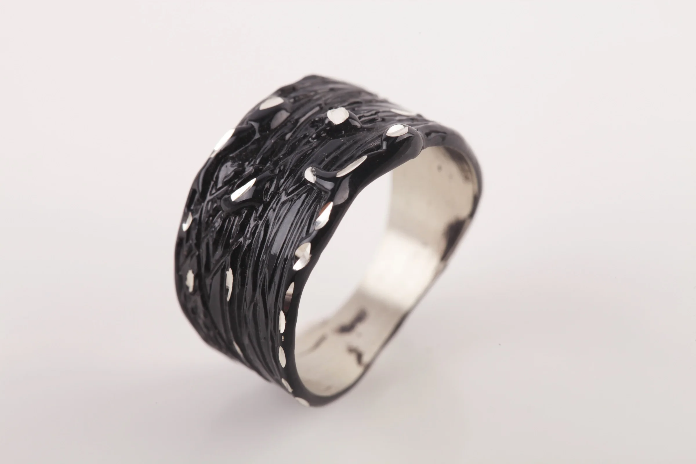 

UM US JEWELRY Black Color Unisex Ring