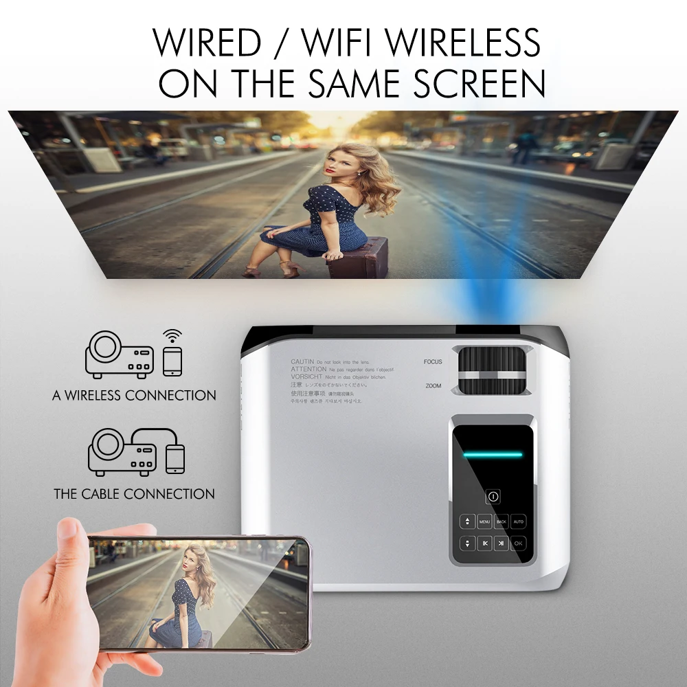 Проектор E500S 720P HD 3500 лм домашний кинотеатр HDMI умный мини портативный светодиодный