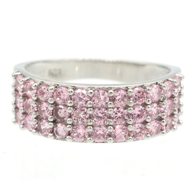 22x8mm 2021 Hot Sell Created Pink Kunzite Gift For Women Daily Wear Silver Rings Wholesale Drop Shipping | Украшения и аксессуары