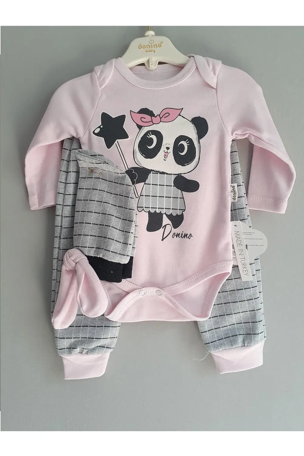 

Jaju Baby Panda Printed Snap Powder Set