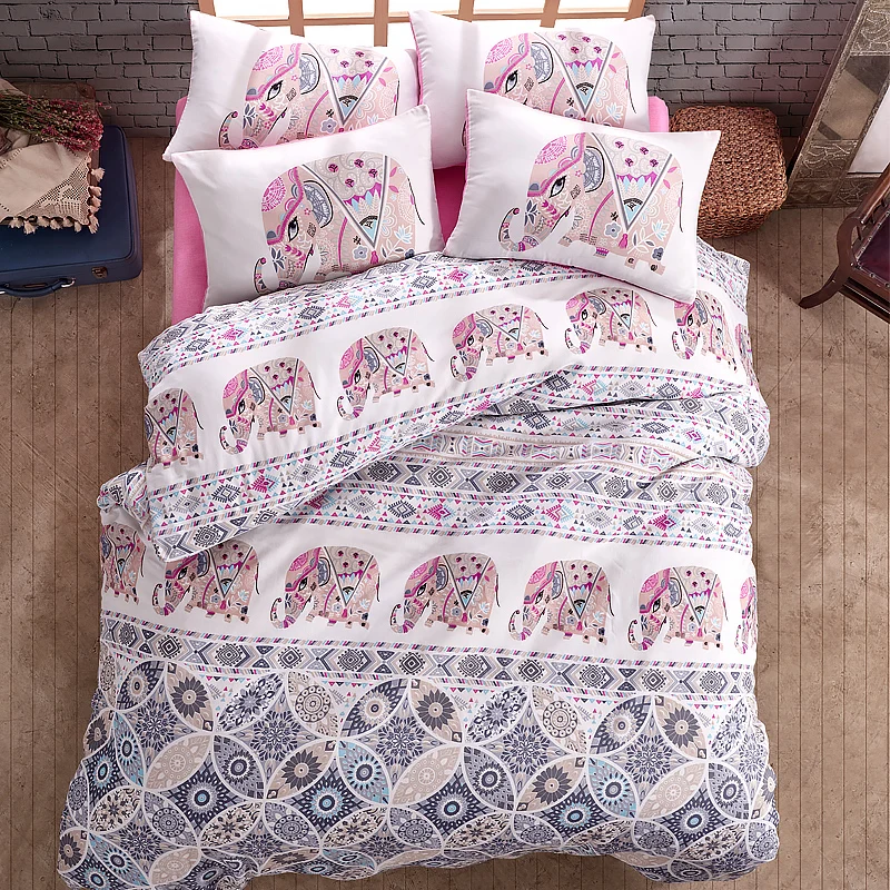 Комплект постельного белья Lady Moda со слоном роскошный комплект с