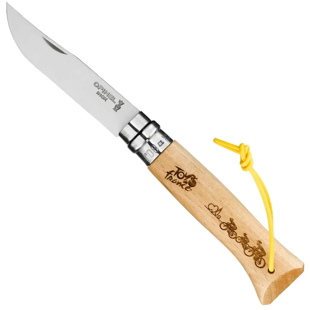 Opinel No 8 Tour De France для глубокой 2020 Нержавеющая сталь карман Ножи ручка Отдых на